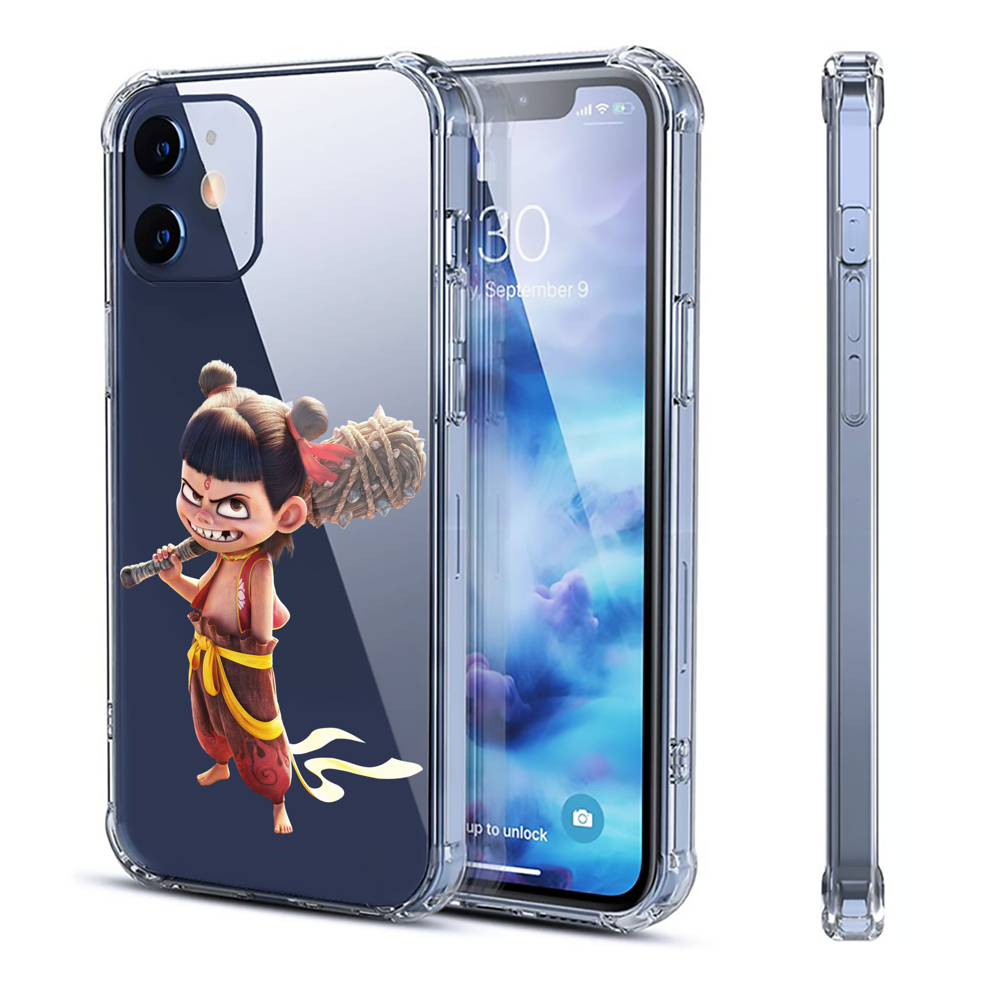 （画像用） Ne Zha 2 ナタ 魔童の大暴れ 【iPhone 12シリーズ対応】透明スマホケース（クリアソフトケース）